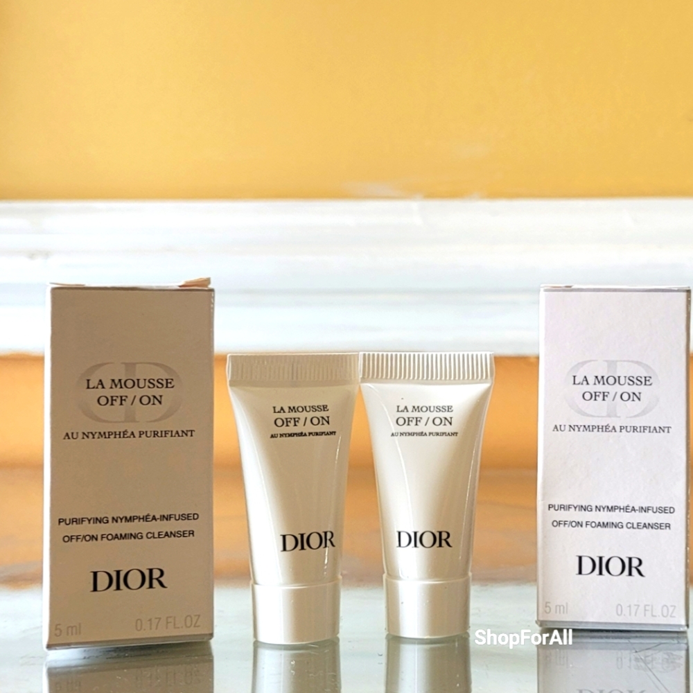2× Dior La Mousse OFF/ON Purifying Foaming Cleanser 5 ml - White
